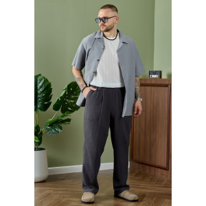 Брюки мужские "Нептун-2" фактурное полотно (р-ры: 48-58) графитовый