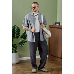 Брюки мужские "Нептун-2" фактурное полотно (р-ры: 48-58) графитовый