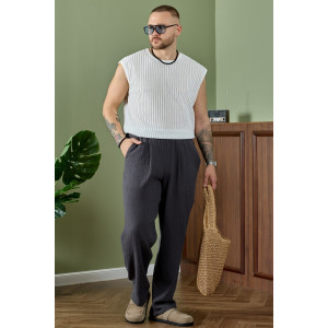 Брюки мужские "Нептун-2" фактурное полотно (р-ры: 48-58) графитовый