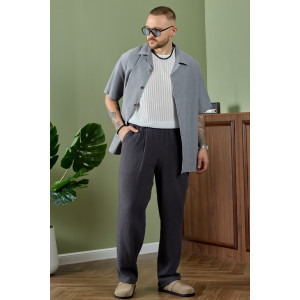 Брюки мужские "Нептун-2" фактурное полотно (р-ры: 48-58) графитовый