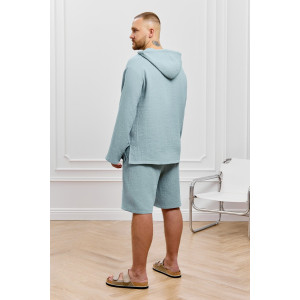 Костюм двойка мужской "Нептун-1" фактурное полотно (р-ры: 48-58) серо-голубой