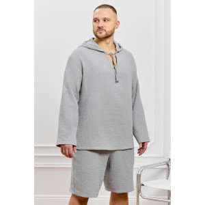 Костюм двойка мужской "Нептун-1" фактурное полотно (р-ры: 48-58) серый