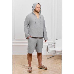 Костюм двойка мужской "Нептун-1" фактурное полотно (р-ры: 48-58) серый