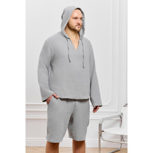 Костюм двойка мужской "Нептун-1" фактурное полотно (р-ры: 48-58) серый