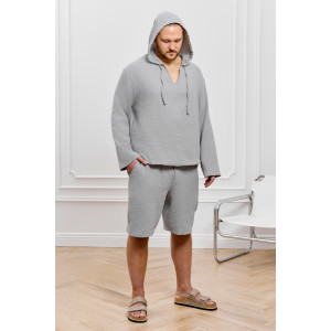 Костюм двойка мужской "Нептун-1" фактурное полотно (р-ры: 48-58) серый