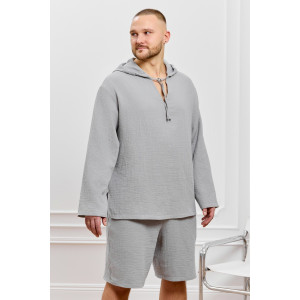 Костюм двойка мужской "Нептун-1" фактурное полотно (р-ры: 48-58) серый