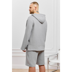 Костюм двойка мужской "Нептун-1" фактурное полотно (р-ры: 48-58) серый