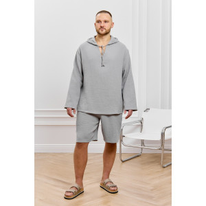 Костюм двойка мужской "Нептун-1" фактурное полотно (р-ры: 48-58) серый