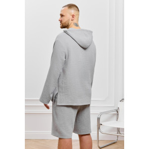 Костюм двойка мужской "Нептун-1" фактурное полотно (р-ры: 48-58) серый