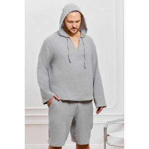 Костюм двойка мужской "Нептун-1" фактурное полотно (р-ры: 48-58) серый