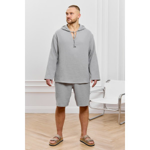 Костюм двойка мужской "Нептун-1" фактурное полотно (р-ры: 48-58) серый