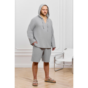 Костюм двойка мужской "Нептун-1" фактурное полотно (р-ры: 48-58) серый