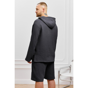 Костюм двойка мужской "Нептун-1" фактурное полотно (р-ры: 48-58) графитовый