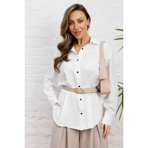 Рубашка женская №56001 индо (р-ры: 44-54) белый