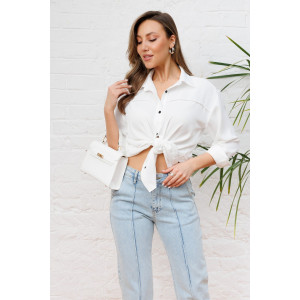 Рубашка женская №56001 индо (р-ры: 44-54) белый