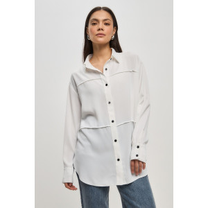Рубашка женская №56001 индо (р-ры: 44-54) белый