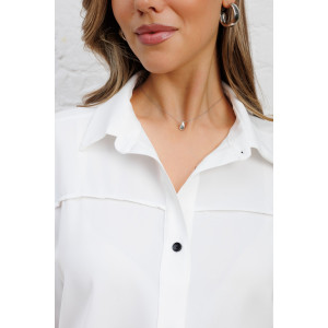 Рубашка женская №56001 индо (р-ры: 44-54) белый