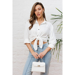 Рубашка женская №56001 индо (р-ры: 44-54) белый