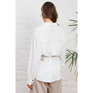 Рубашка женская №56001 индо (р-ры: 44-54) белый