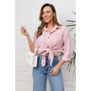 Рубашка женская №56001 индо (р-ры: 44-54) светло-розовый