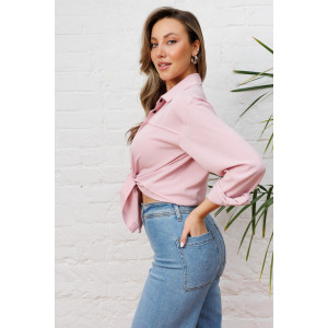 Рубашка женская №56001 индо (р-ры: 44-54) светло-розовый