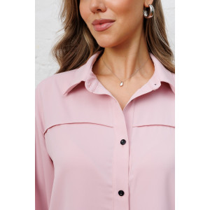 Рубашка женская №56001 индо (р-ры: 44-54) светло-розовый