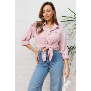 Рубашка женская №56001 индо (р-ры: 44-54) светло-розовый