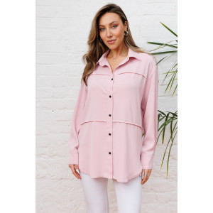 Рубашка женская №56001 индо (р-ры: 44-54) светло-розовый
