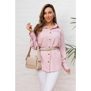Рубашка женская №56001 индо (р-ры: 44-54) светло-розовый