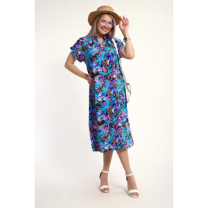 Платье женское №32746 штапель (р-ры: 48-58) бирюзовый