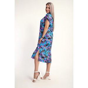 Платье женское №32746 штапель (р-ры: 48-58) бирюзовый