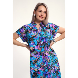 Платье женское №32746 штапель (р-ры: 48-58) бирюзовый