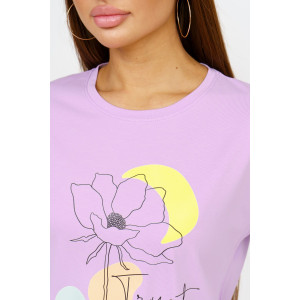 Лонгслив женский "Николь" кулирка с лайкрой (р-ры: 44-62) лаванда