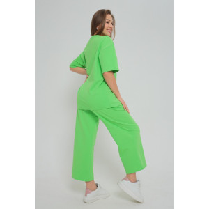 Костюм двойка женский "Селин" футер 2-х нитка с лайкрой (последний размер) салатовый 54