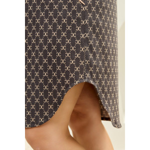 Халат женский "Наследие-3" кулирка (последний размер) шоколадный 58