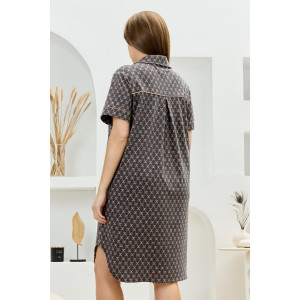 Халат женский "Наследие-3" кулирка (последний размер) шоколадный 58