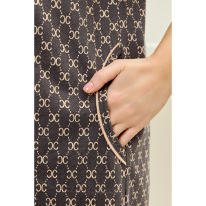 Халат женский "Наследие-3" кулирка (последний размер) шоколадный 58