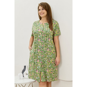 Халат женский "Рейна" кулирка (последний размер) зеленый 56