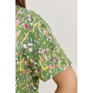 Халат женский "Рейна" кулирка (последний размер) зеленый 56