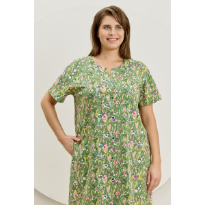 Халат женский "Рейна" кулирка (последний размер) зеленый 56