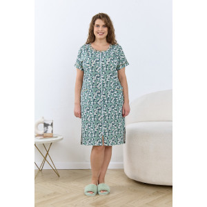 Халат женский "Мирана" кулирка (последний размер) зеленый 56