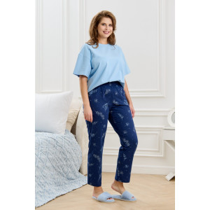 Брюки женские "Флоранс" кулирка (последний размер) синий 48,58