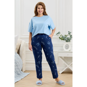 Брюки женские "Флоранс" кулирка (последний размер) синий 48,58