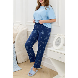 Брюки женские "Флоранс" кулирка (последний размер) синий 48,58