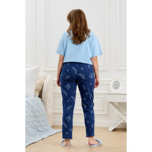 Брюки женские "Флоранс" кулирка (последний размер) синий 48,58