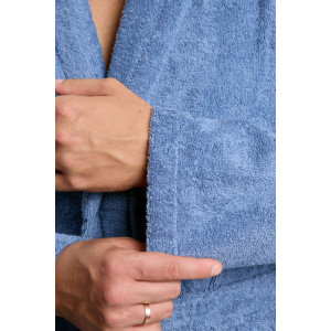 Халат мужской "Комфорт-4" махра (последний размер) деним 56