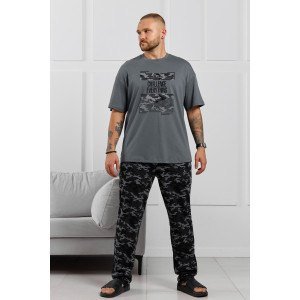 Костюм двойка мужской "Экипаж-3" кулирка (последний размер) графитовый 56