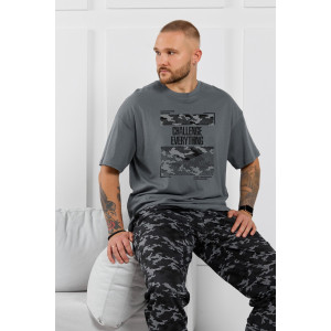 Костюм двойка мужской "Экипаж-3" кулирка (последний размер) графитовый 56