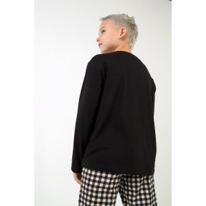 Пижама детская "Отдых-1" кулирка (последний размер) черный 140