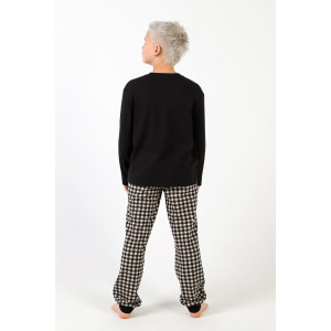 Пижама детская "Отдых-1" кулирка (последний размер) черный 140